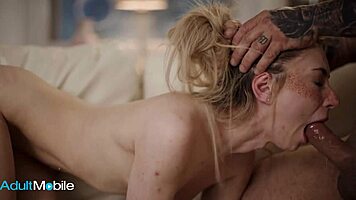 Skinny Blonde Talks Intimate with Step-Uncle Before Tasting Cock