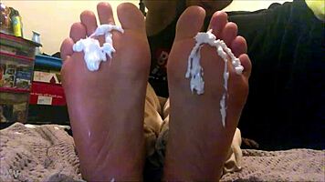 18 year old latina gets foot worship on webcam