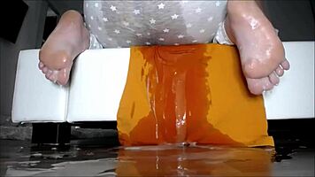 Cute teen 18+ intensely cums and squirts in bathtub.