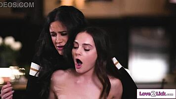 petite stepsister demands sexy striptease and girl on girl fun