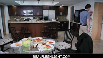 Freeuse Family Group Sex After Dinner with Kylie Kingston