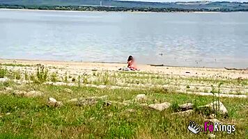 Voyeur Luna Black Heads to Beach for Quick Fuck with Stranger