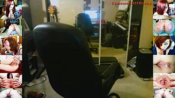 19yo redhead uses purple vibrator for intense orgasm.