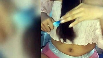 18-year-old girl with perfect tits sucks my fingers real amateur homemade video