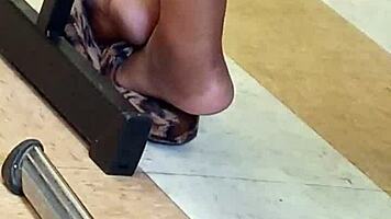 Ebony teen lightskin soles candid hidden