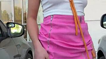 petite teen khloe kapri flashing and sucking cock outdoor