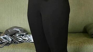 Hazel Ash In Photoshoot With Shiny Button Down