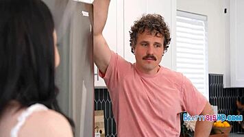 Slutty Step Sisters In Miniskirts Engage In Mischievous Fucking With Big Asses