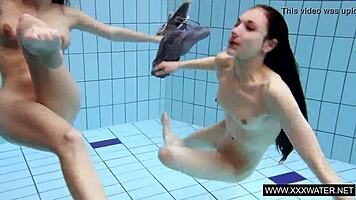 I watch shaved brunette with big tits bathing in shower