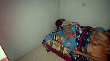 Shy Teen Gets Wet with Stepfather and Stepsister