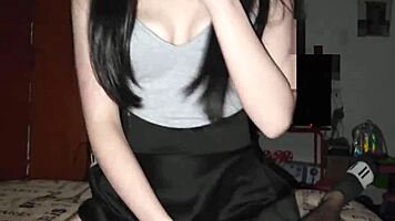 Sexy Skirt Amateur Exclusive Debut Of Jopy Laura