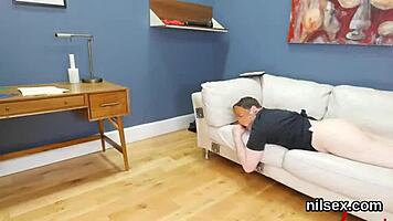 Horny teen taken in anal hole nuthouse for painful therapy. She endures brutal assfucking and licking.