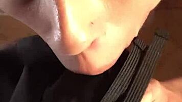 is a blowjob from skinny petite candie cross the best way to start your early morning pov?
