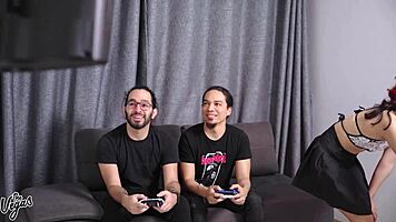 my friends petite skinny girlfriend cindy luna begged for double penetration with big black cocks, so we pounded her tight ass and pussy hard in rough threesome action