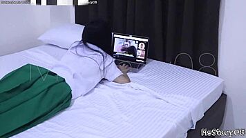 Caught Filipina Pornstar Insan Watching Porn in Uniform!