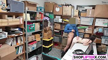 Burglar punishes sexy teen Anastasia with hardcore slamming for shoplifting