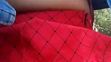 Latina Teen Flashing Skirt And Pussy In Outdoor Park With Armpit Fetish