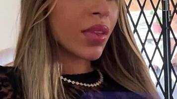 Petite blonde latina with natural tits shakes in pov sloppy blowjob, rimming, ball licking, cum in mouth