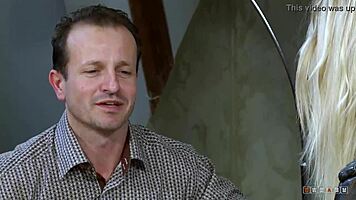 Petite Blonde Licks Cum After Sex