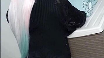 Hey, my virgin friend lets me borrow her huge tits for some bedroom fun over 18