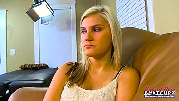 blonde coeds share cock for facial