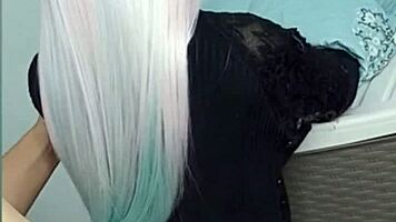 Hey, my virgin friend lets me borrow her huge tits for some bedroom fun over 18