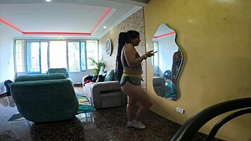 stepsister cum into my room enjoying herself in my new apartment condo dance teasing - jhodez1