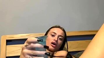 The slutty goth 19-year-old engages in solo anal play in her room