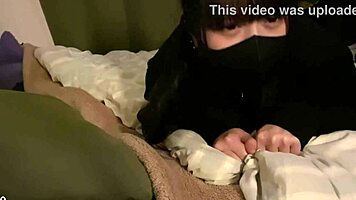 Brunette amateur gets pov blowjob and ass creampie