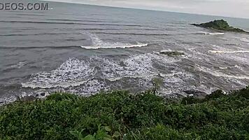 Priscila And Nicoly Engage In Public Beach Orgy With Doggy Style And Cunilingus