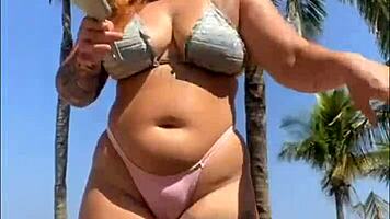 Shy beach encounter turns wild as stranger slaps ass and exposes cock for thrilling oral surprise.