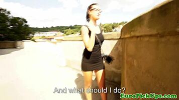 Real pulled babe flashing for the camera