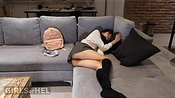 The teen reassures her father-in-law, 'Don't worry, I won't tell mommy.'