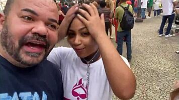 Walking With Collared Girls In Sao Paulo Exhibitionism