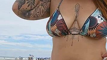 Young 18 Year Old Flashes Panties On Usa Beach To Attract Married African Men