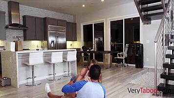 Skinny step sister rides and fucks jillian janson in fantasy