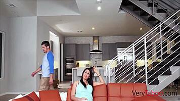 Skinny step sister rides and fucks jillian janson in fantasy