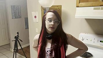 Late-Night Encounter: Step Dad Catches Horny Step Daughter And Fucks Her Holes.