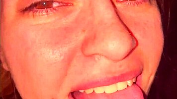 latina sexy sucks big cock in homemade creampie with natural tits.