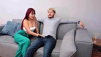 my psychologist turns horny whore seduces me swallows cum in spooning and cowgirl