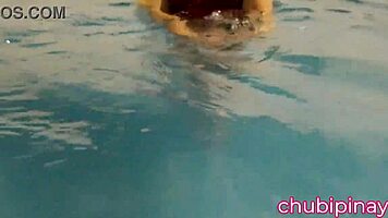 Flashing Boobs in Public Swimming Pool