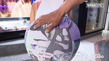 busty latina vick valencia gets oiled and fucked deep by a stranger in casting 😍 cumshot all over her big ass