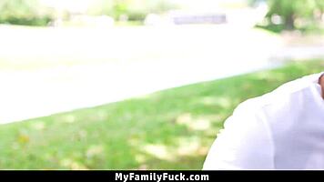 Blonde stepsister's tight pussy fucked by step brother