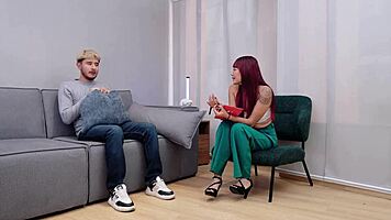 my psychologist turns horny whore seduces me swallows cum in spooning and cowgirl