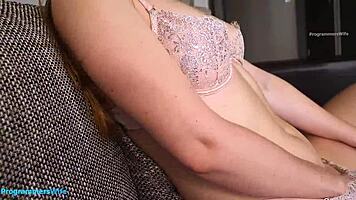 hey sitting next to this big tits beauty as she dildo plays to orgasm with bouncing boobs closeup 😍