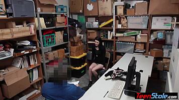 Pale Tiny Teen Suspect Gets Punished By Police Officer At Work