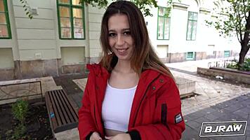 bjraw mia de vil gets messy blowjob with monster cock