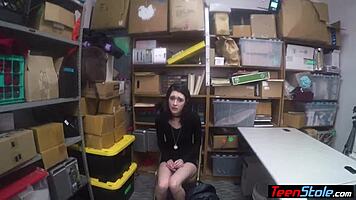 Pale Tiny Teen Suspect Gets Punished By Police Officer At Work