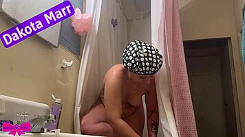 Lick my hairy bush, dakota begs in shower