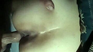 Mature woman fucks young girl hard in bedroom doggystyle POV.